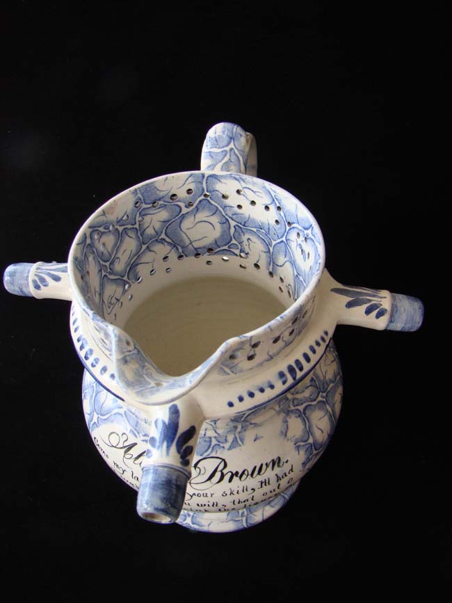 A wonderful 19th century Swansea 'Puzzle Jug' inscribed "Alexander Brown, 1848" — image 3